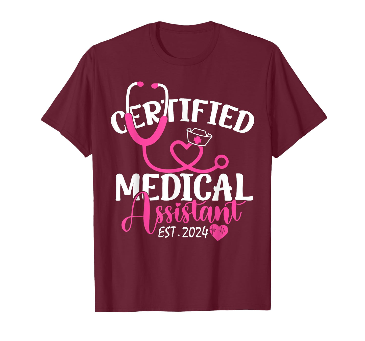 Certified Medical Assistant Est 2024 Graduation Graduate CMA T-Shirt
