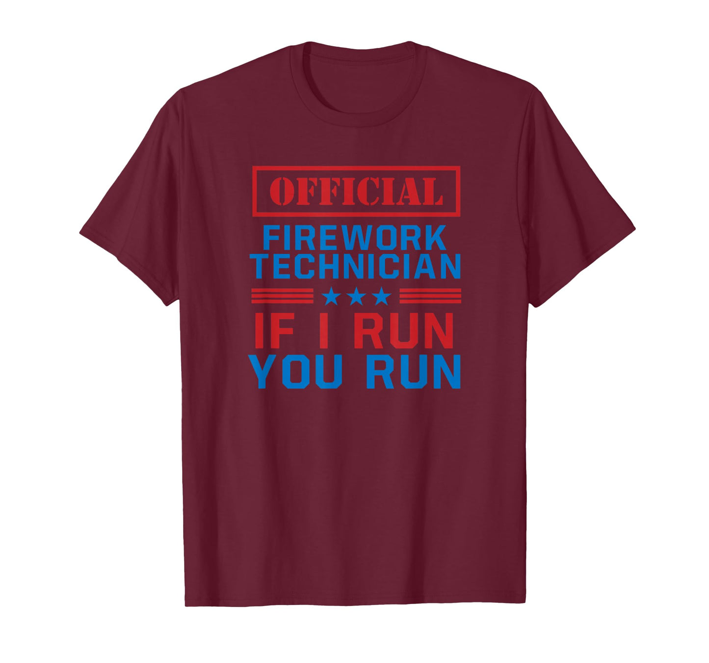 Funny 4th of July Firework Technician Pyromaniac USA Design T-Shirt