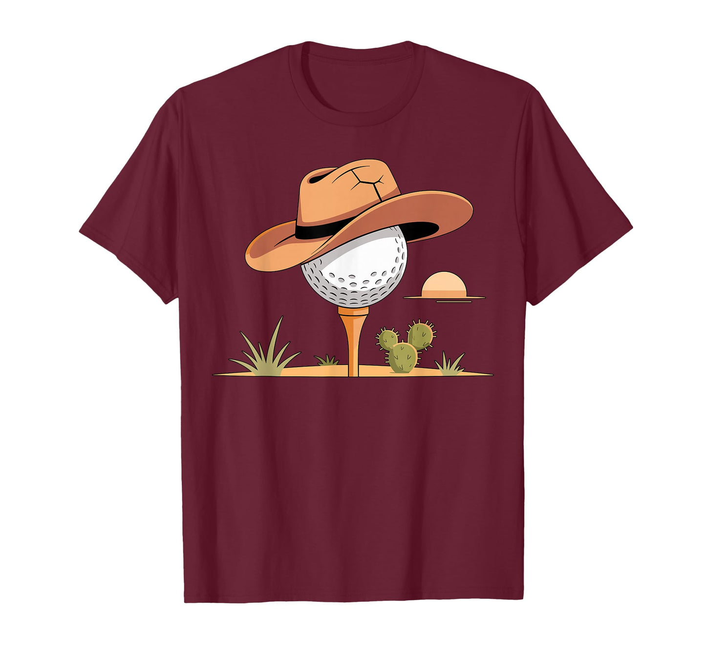 Golf Ball with Cowboy Hat Western T-Shirt