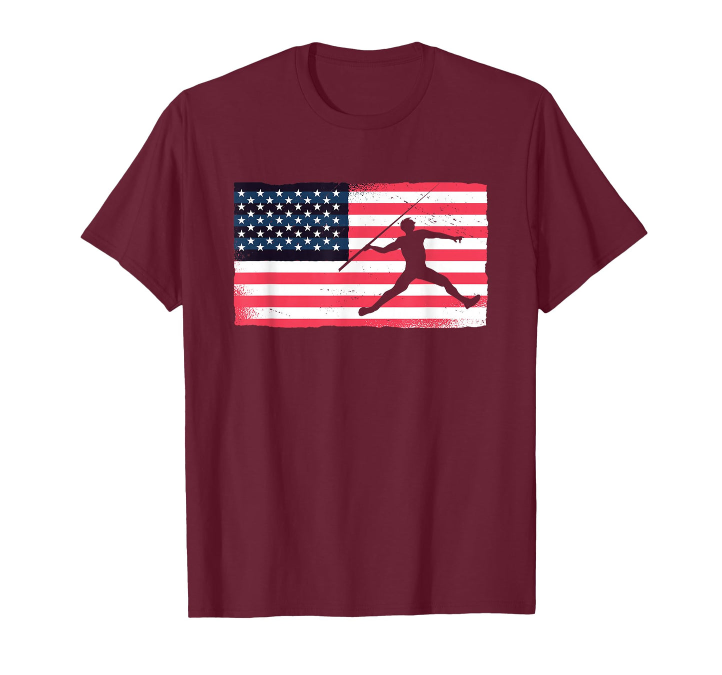 Thrower American Flag Track And Field USA Throwing Javelin T-Shirt