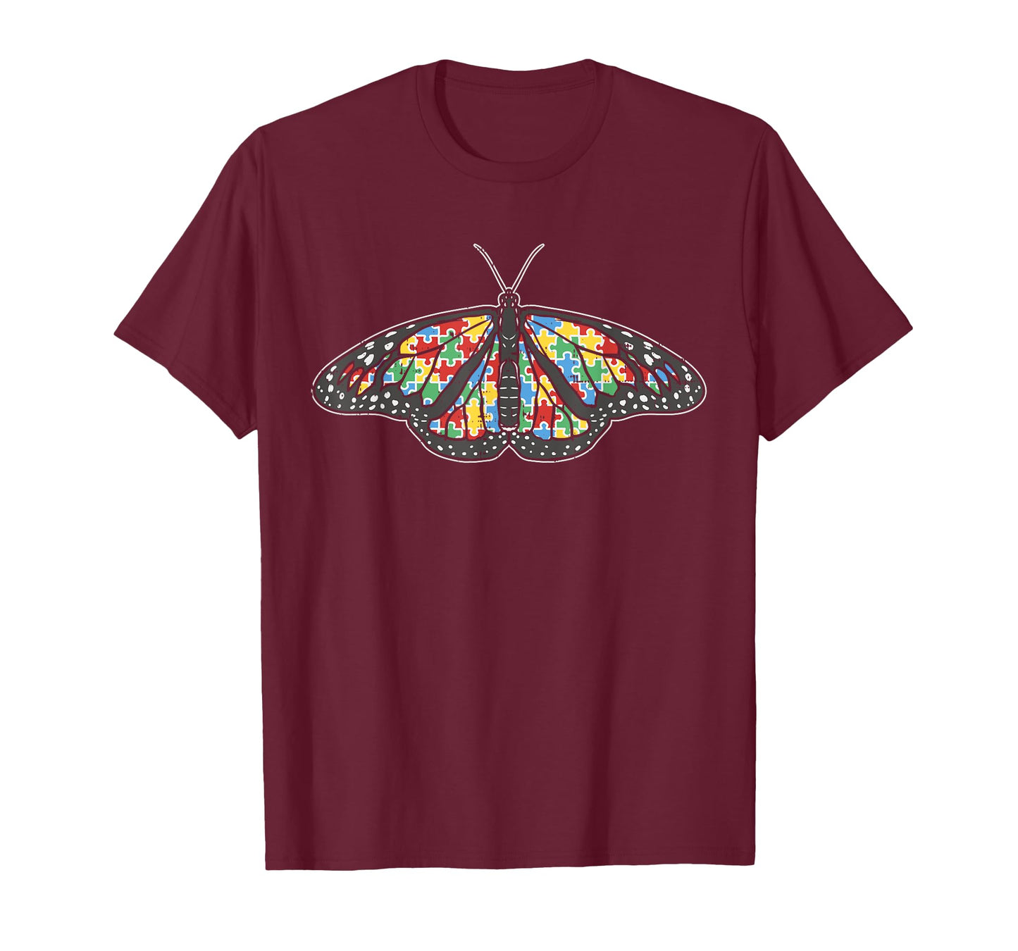 Monarch Butterfly Puzzle Shirt Autism Awareness Support Gift T-Shirt