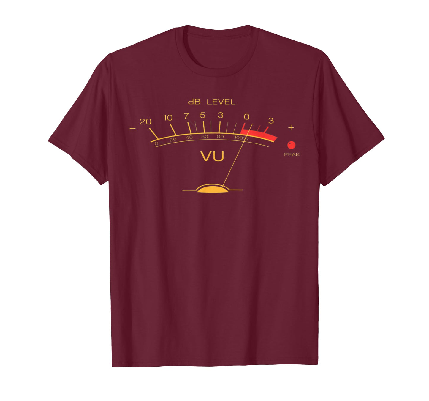 Audio Engineer Retro VU Meter Hi-Fi Vintage Stereo Music T-Shirt