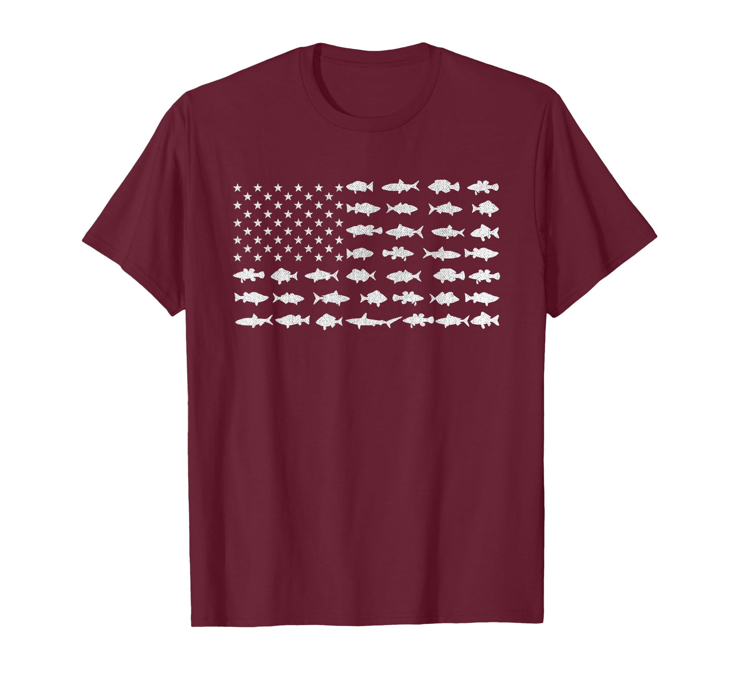 Vintage USA Fish American Flag Shirt Fishing Gifts T-Shirt