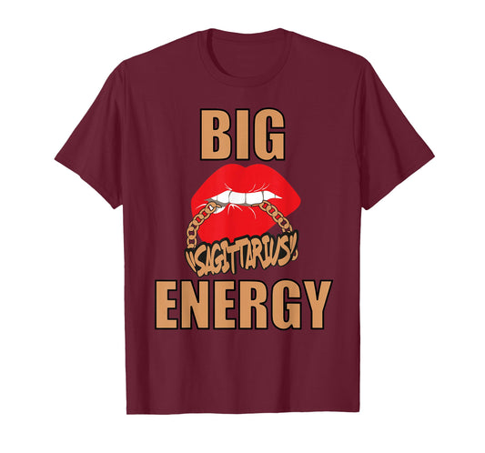 Big Sagittarius Energy Queen Black Women Sexy Melanin Vibes T-Shirt
