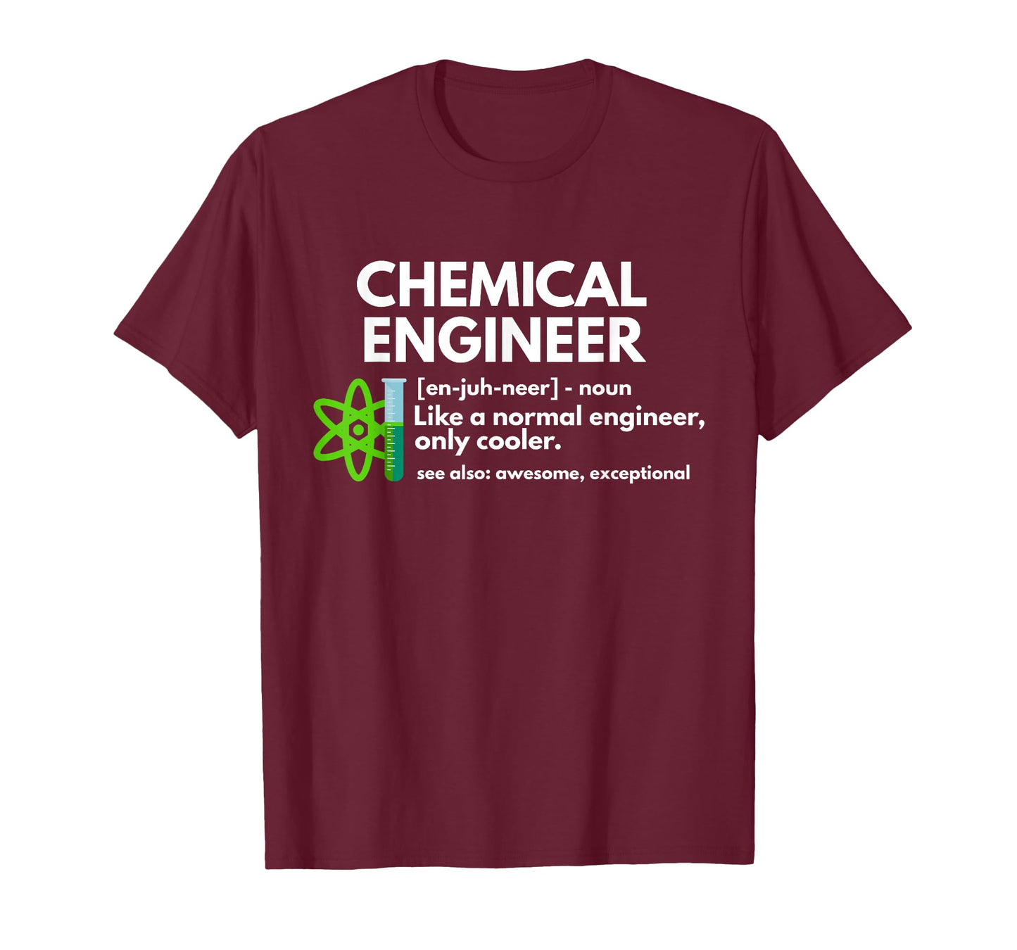 CMAtst Chemical Engineer T-Shirt - Men's & Women's Unisex Adults - Black - Small - Short Sleeve - Cotton & Polyester - Funny Chemical Engineer Definition Engineering T-Shirt