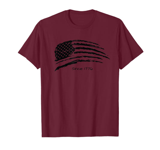 American Flag Gun Style Grunt Patriot T-Shirt