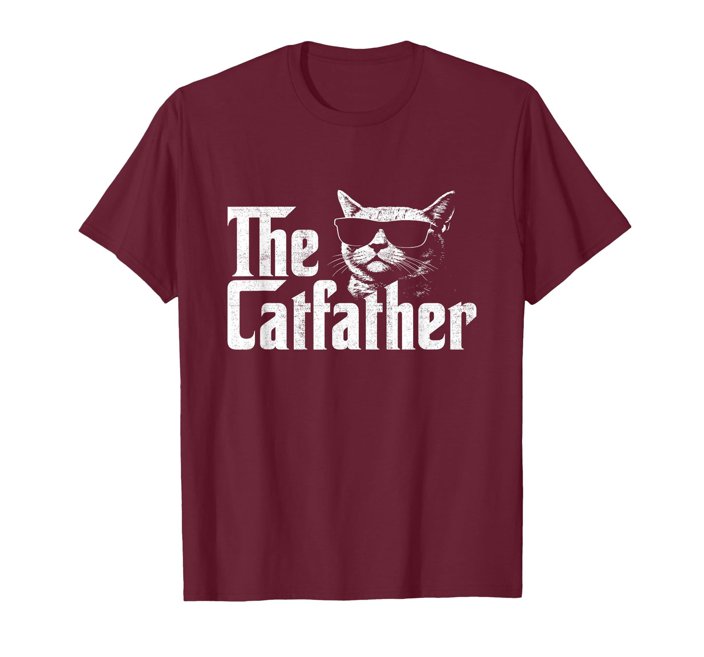 Mens The Catfather Funny Cat Dad Fathers Day Vintage Father's Day T-Shirt