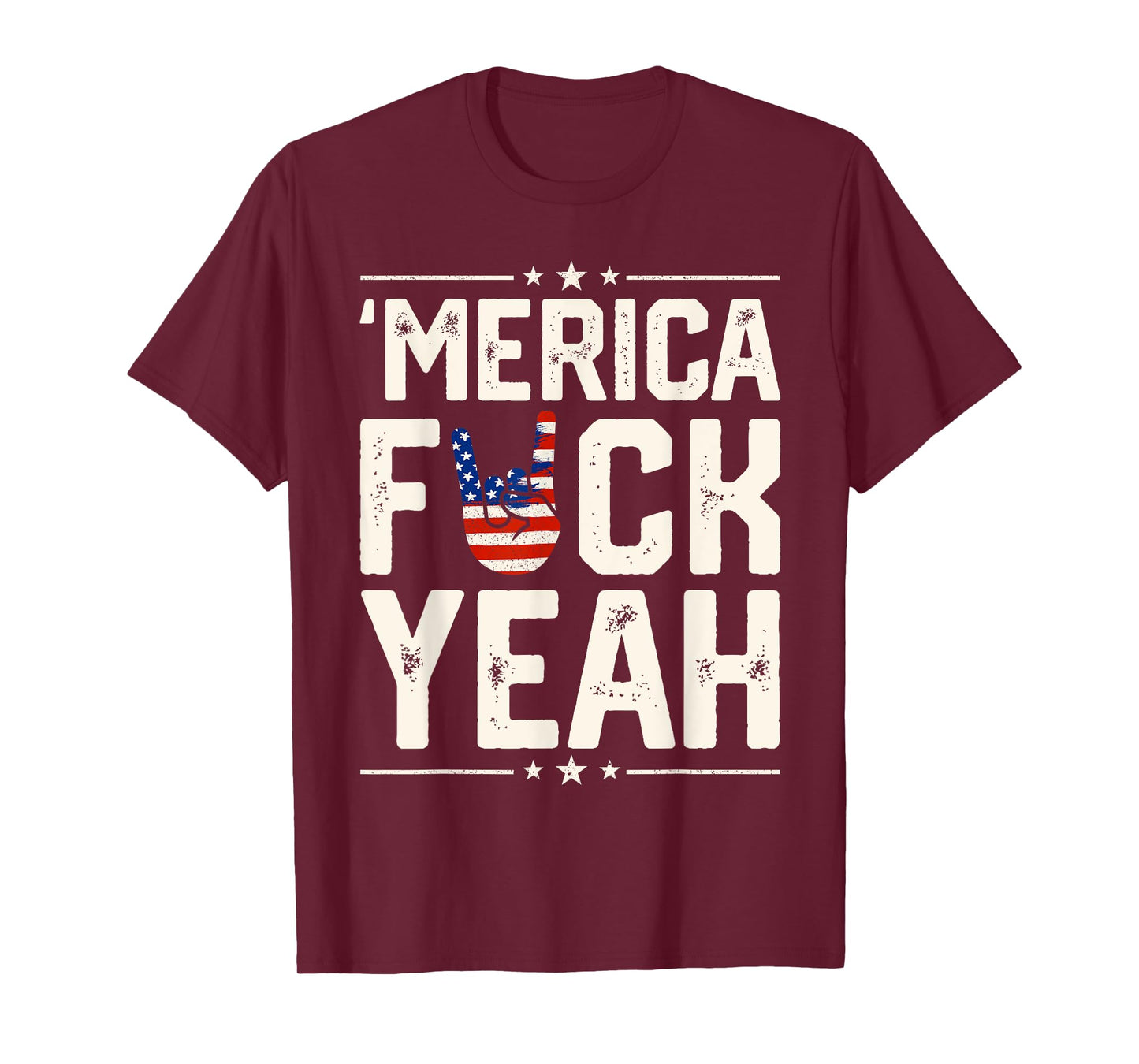 Funny Merica Fuck Yeah 4th Of July Patriotic USA Men Women T-Shirt