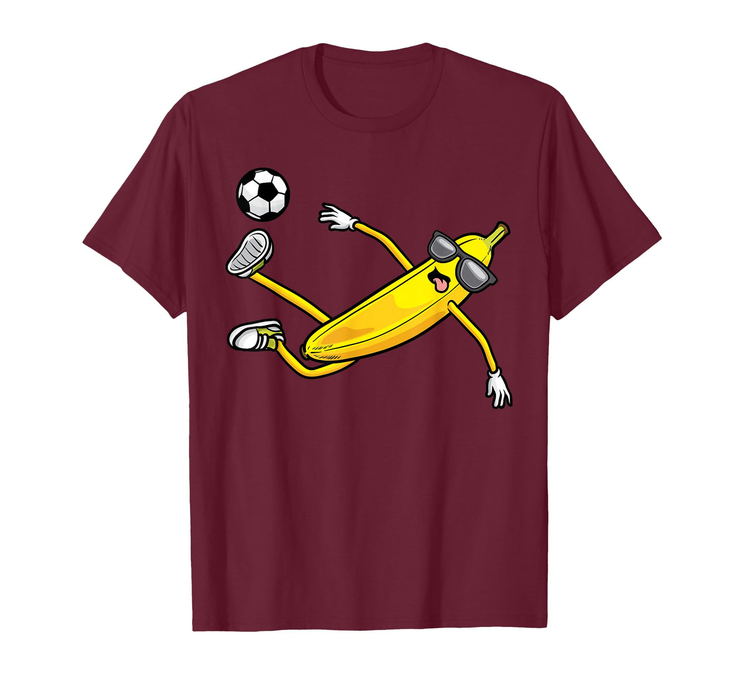 Banana Playing Soccer Fruit Soccer Player T-Shirt