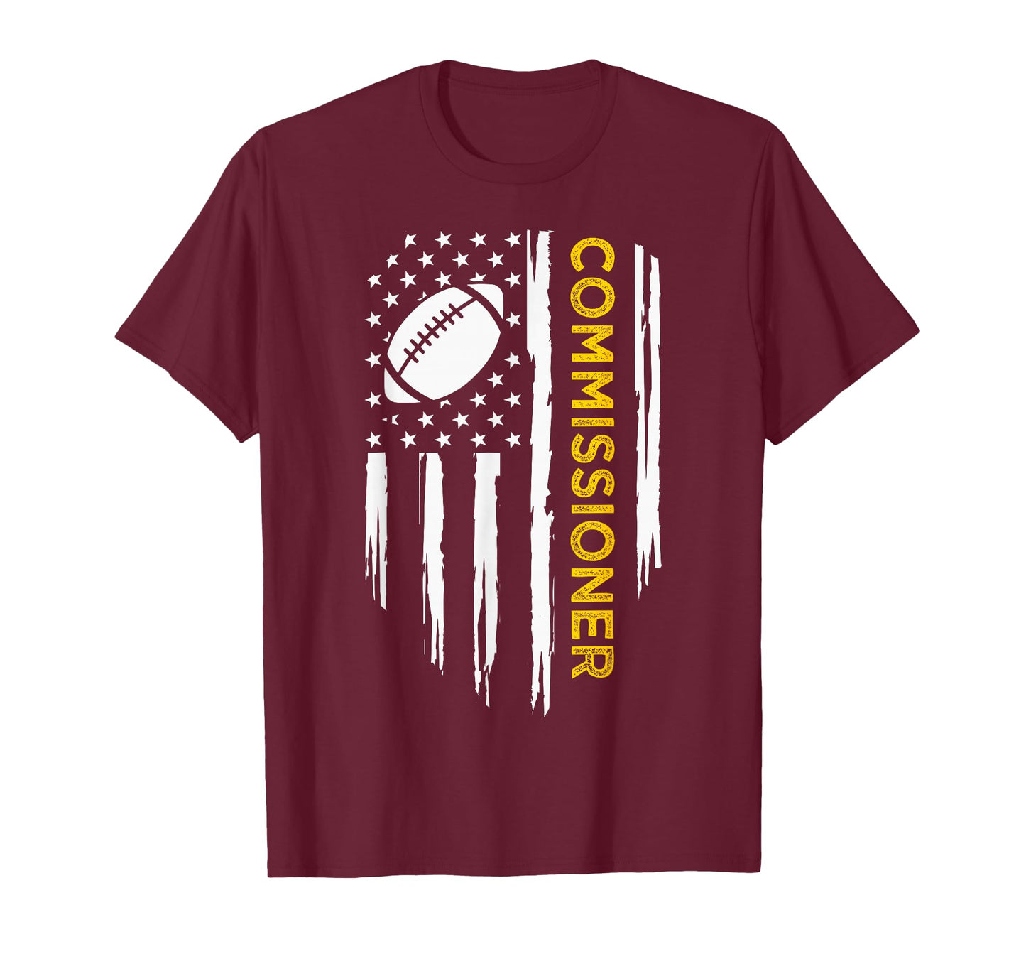 Commissioner Fantasy Football - American Commish Flag T-Shirt