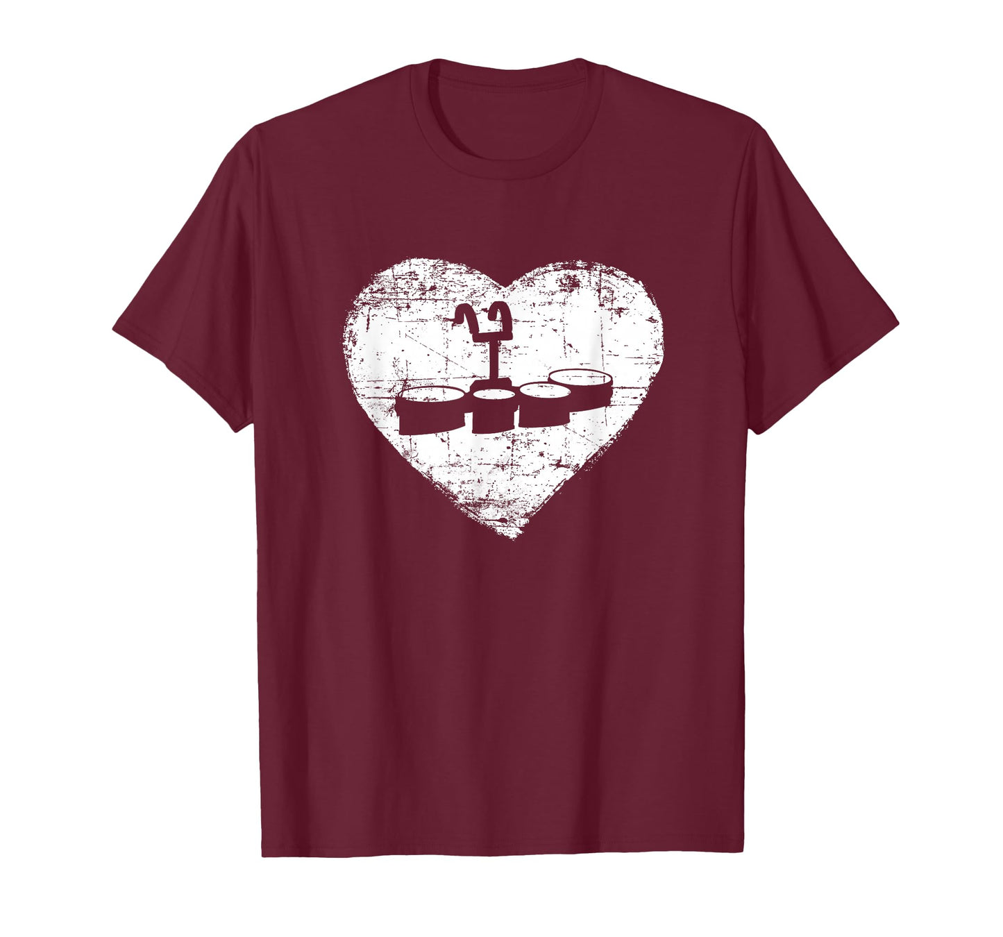 Marching Band Shirt | Love tenor drum quintet Heart t-shirt T-Shirt