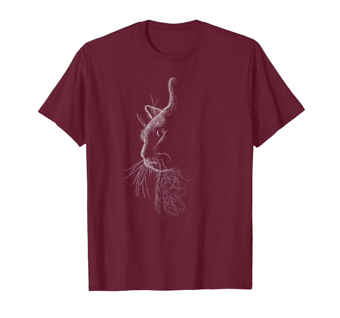 Cute Cat scribble art sketch for kitten lover Kitty cats T-Shirt