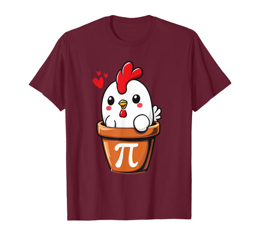 Chicken Pot Pie Funny School Math Puns Chicken Pot Pi T-Shirt
