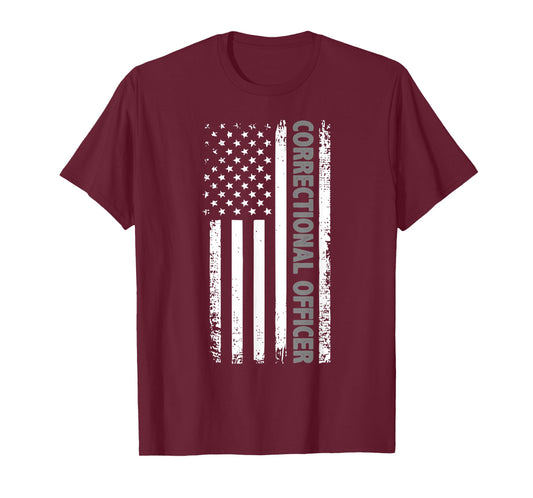 Correctional Officer American Flag T-Shirt