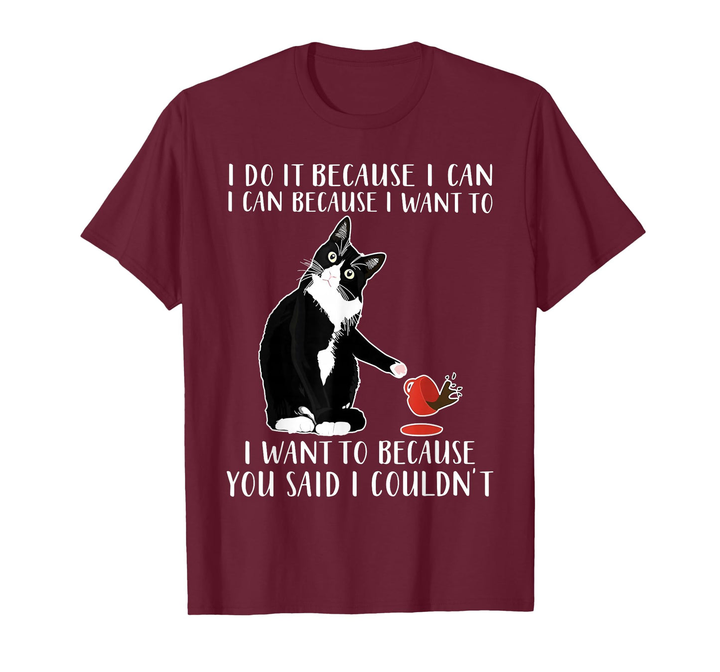 Cat I Do It Because I Can I Can Because I Want to I Want to T-Shirt