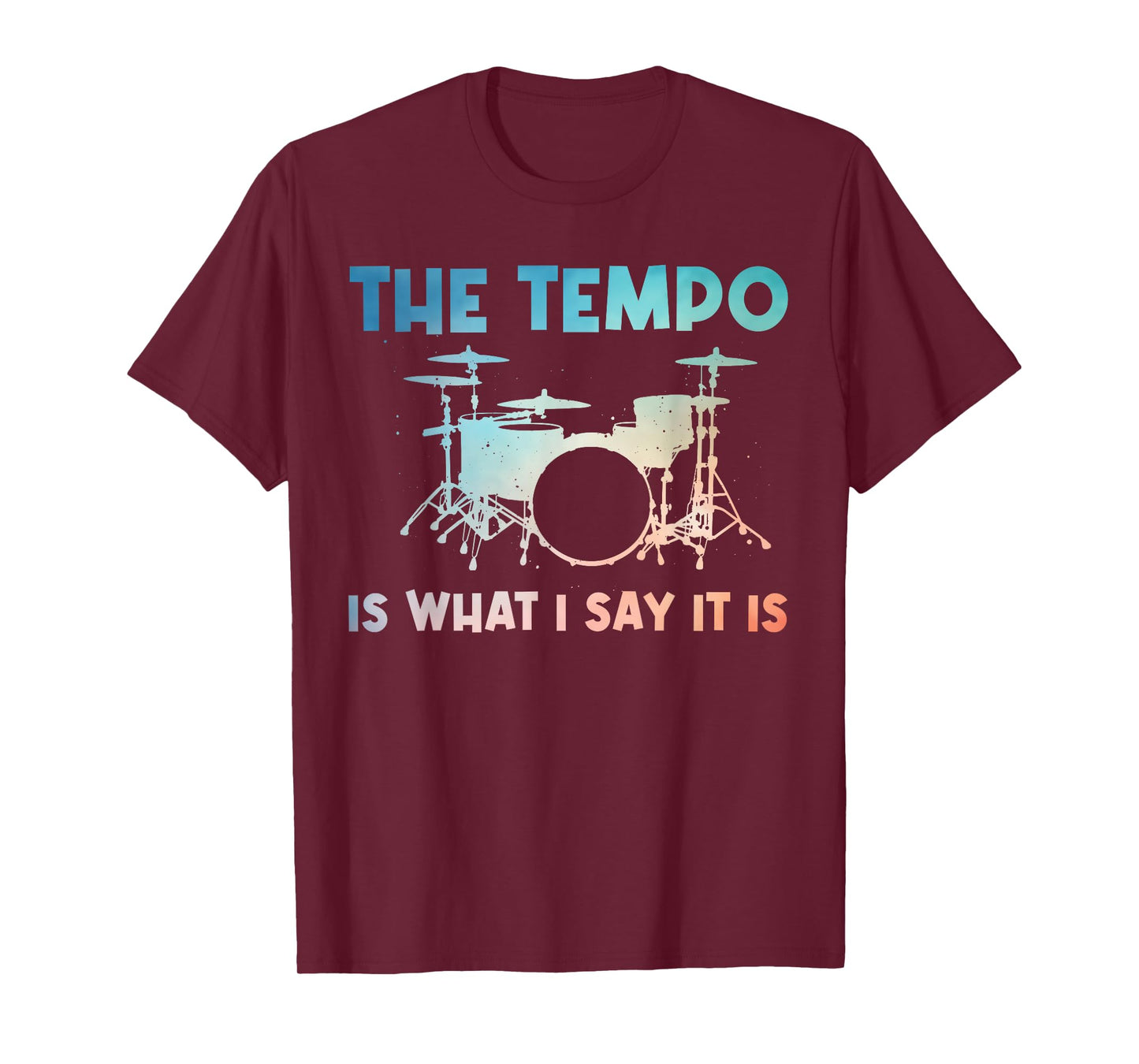 Funny Drumming Art for Men Women Drumline Drum Set Drummer T-Shirt