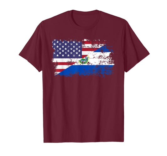American El Salvador Flag T-Shirt