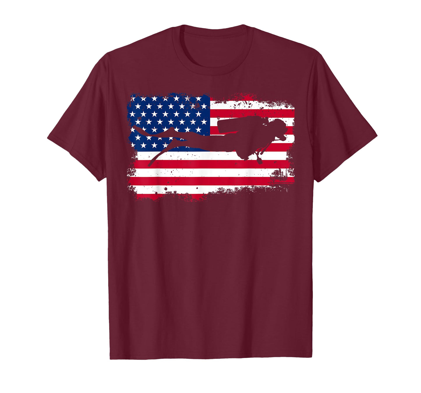 USA Scuba Diving USA Flag scuba diver Women Men T-Shirt