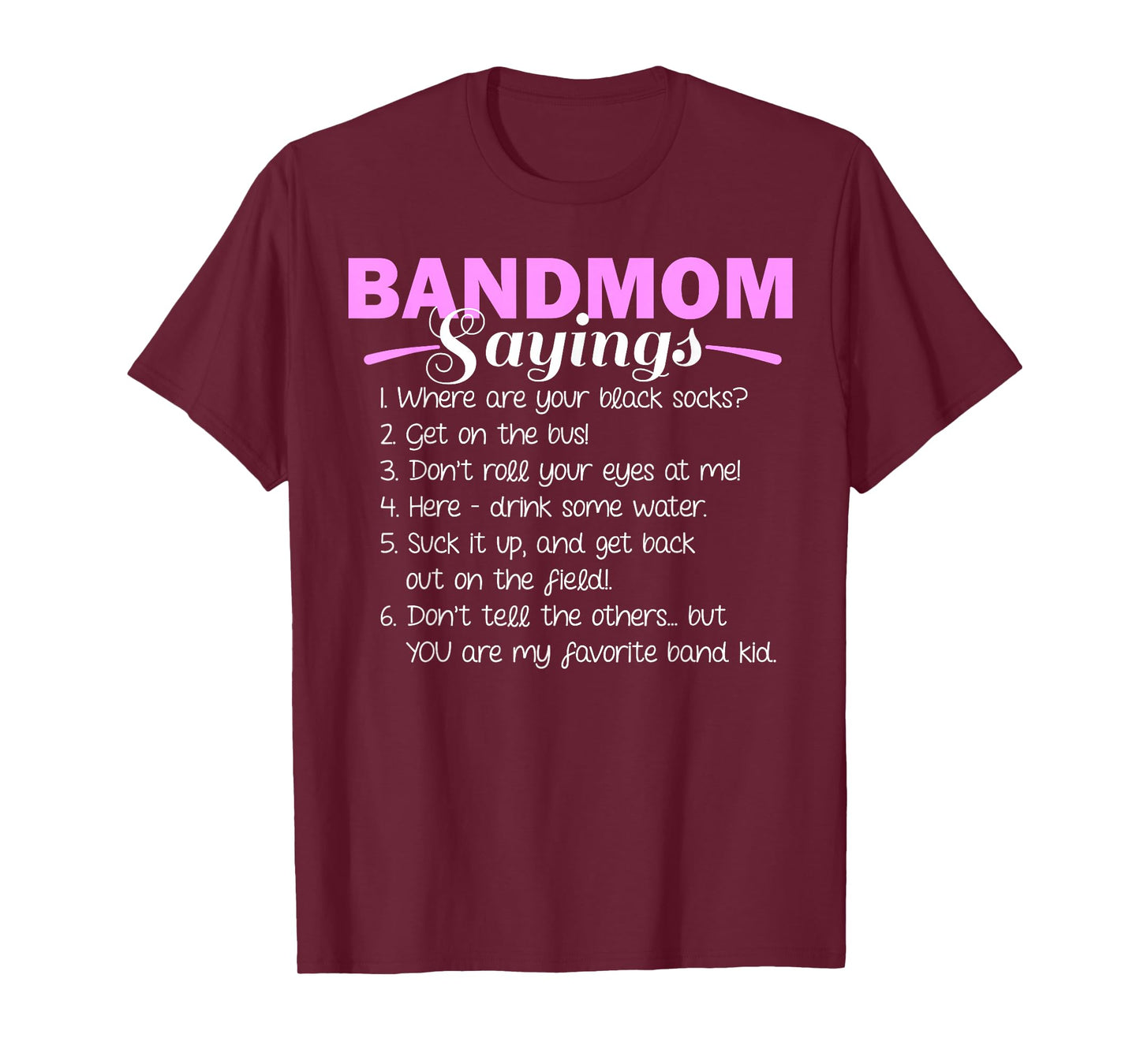 Funny Marching Band Music Fan Mom Music School Team T-Shirt