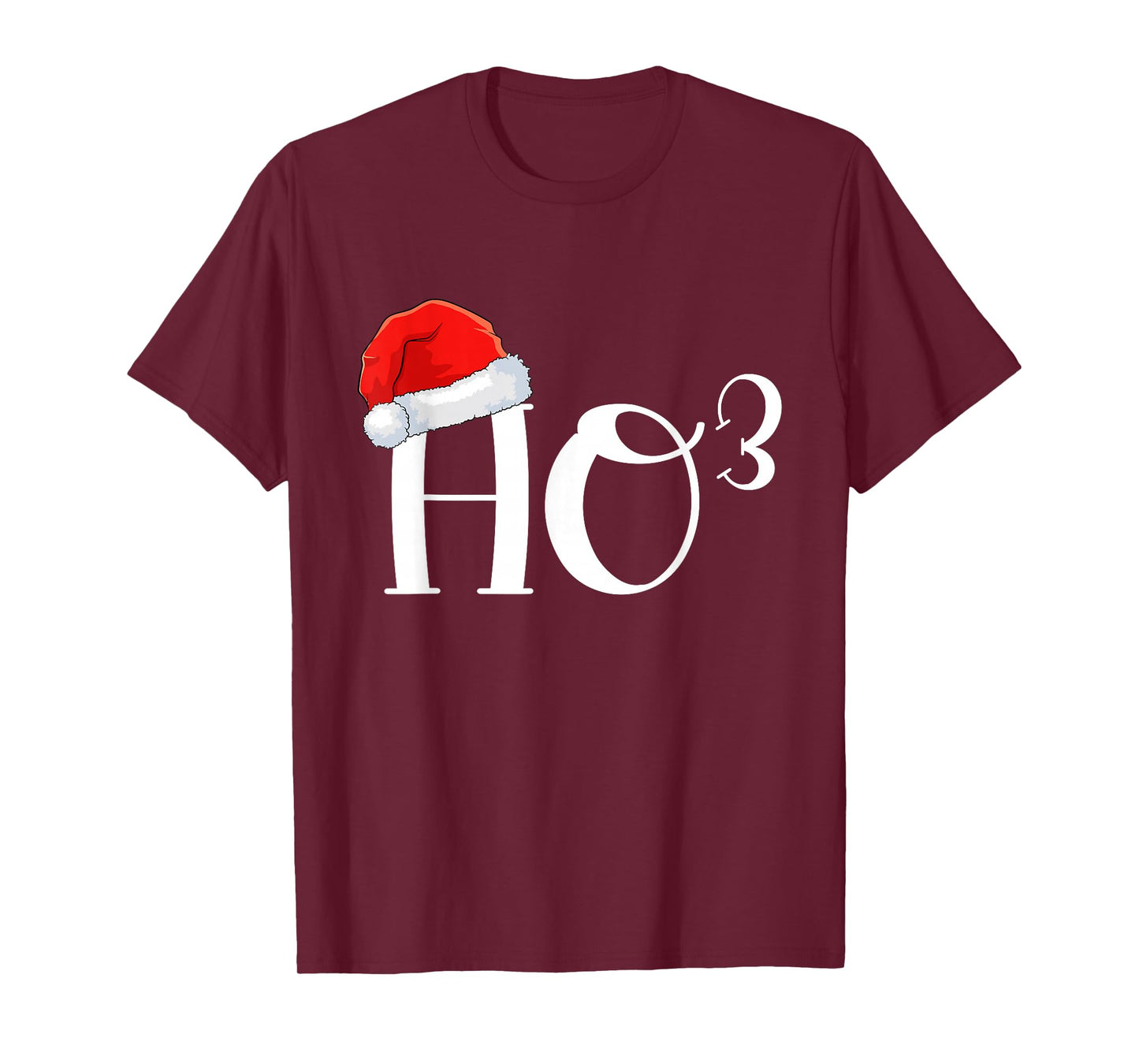 Funny Santa Ho Ho Ho To The Third Power Math Lover Christmas T-Shirt