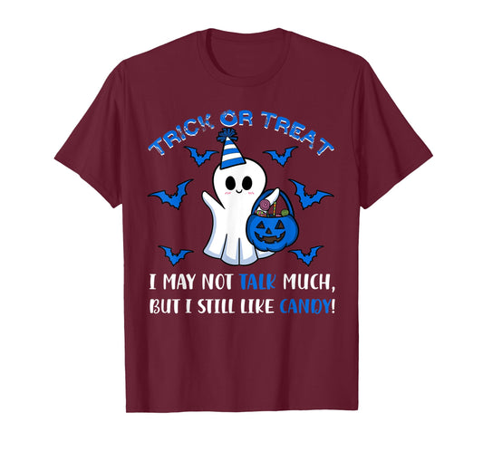 Autism ASD Awareness Halloween Trick Or Treat Candy T-Shirt