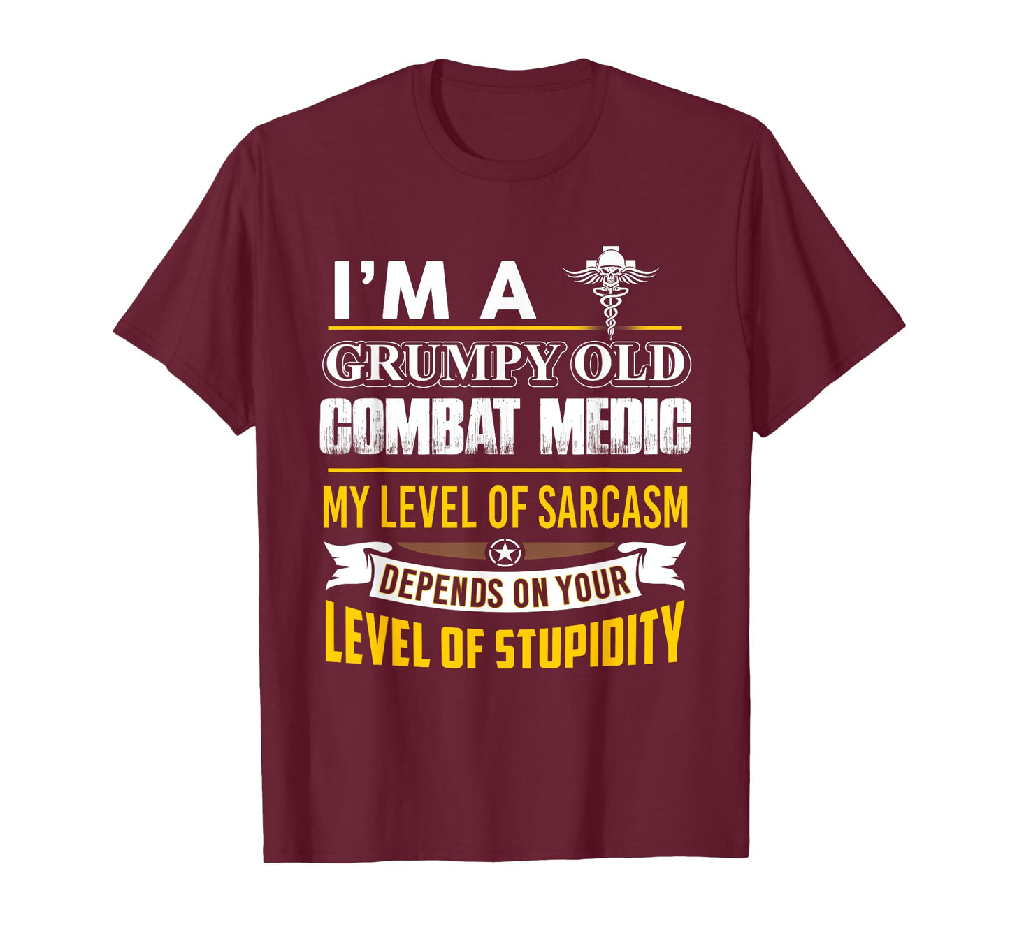 Combat Medic T-shirt, I'm A Grumpy Old Combat Medic T-Shirt