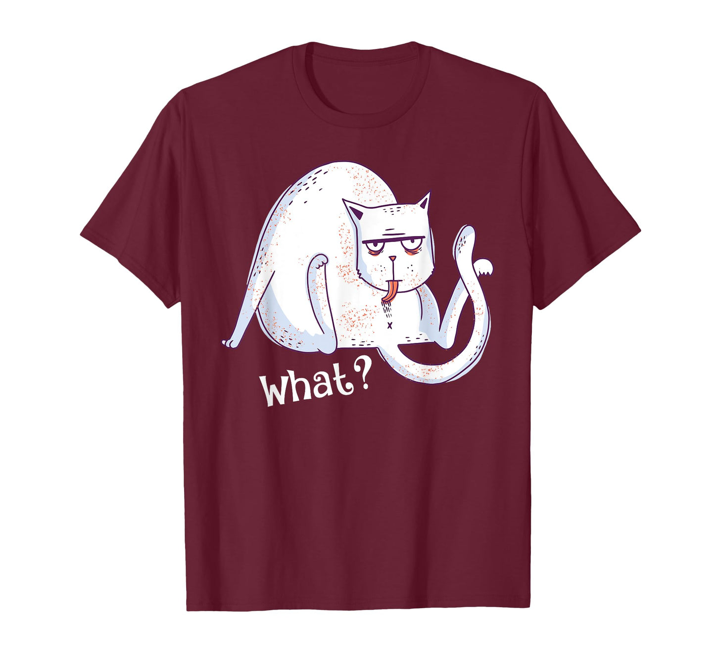 Hilarious Cat Licking Butt Asking What? Graphic Cats Lover T-Shirt for Men Women
