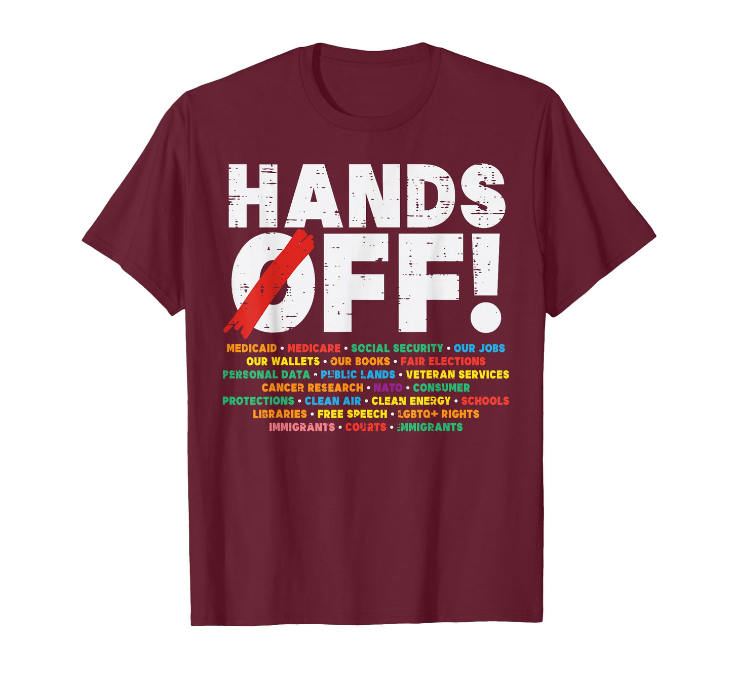 Protest Hands Off Medicare Social Security Resist Men Women T-Shirt