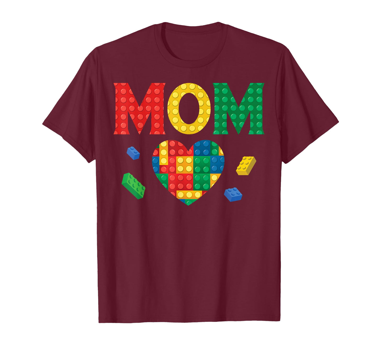 Mom Lover Master Builder Building Bricks Blocks Mothers Day T-Shirt
