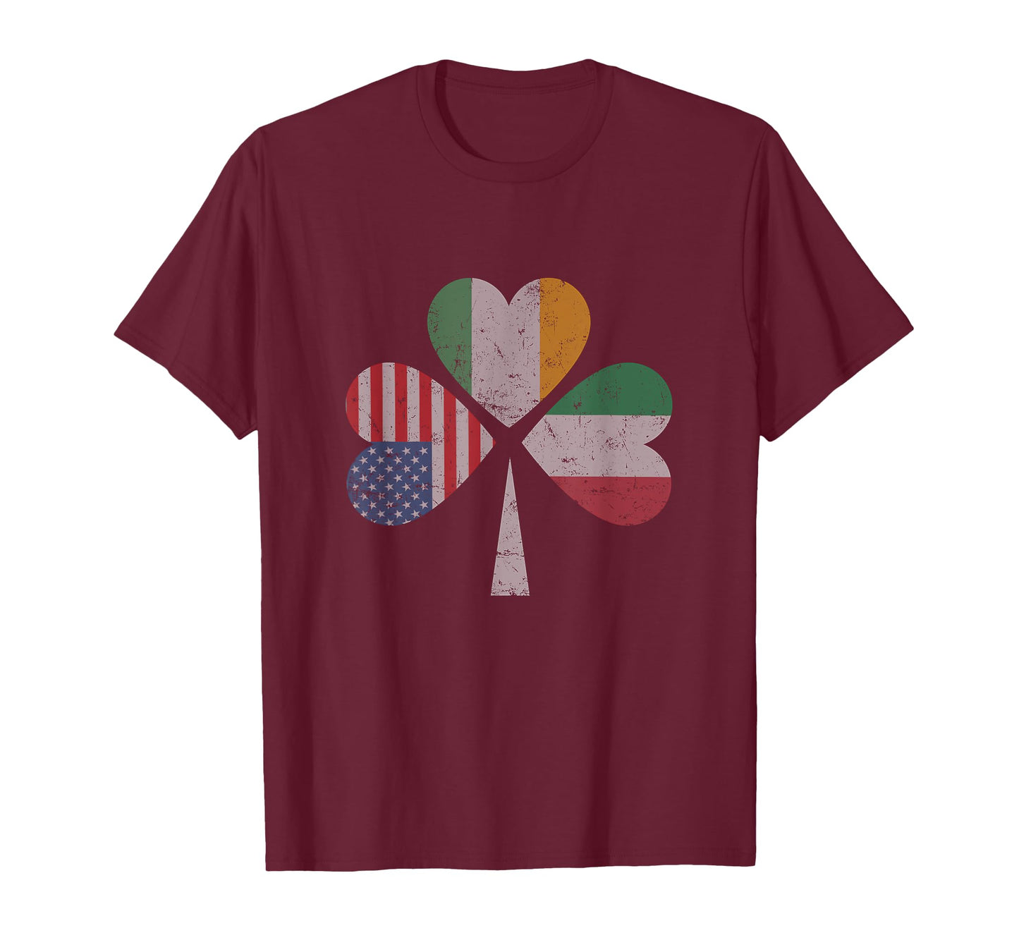 Irish Italian American Flag Ireland Italy USA Patrick's Day Women Kids Men T-Shirt
