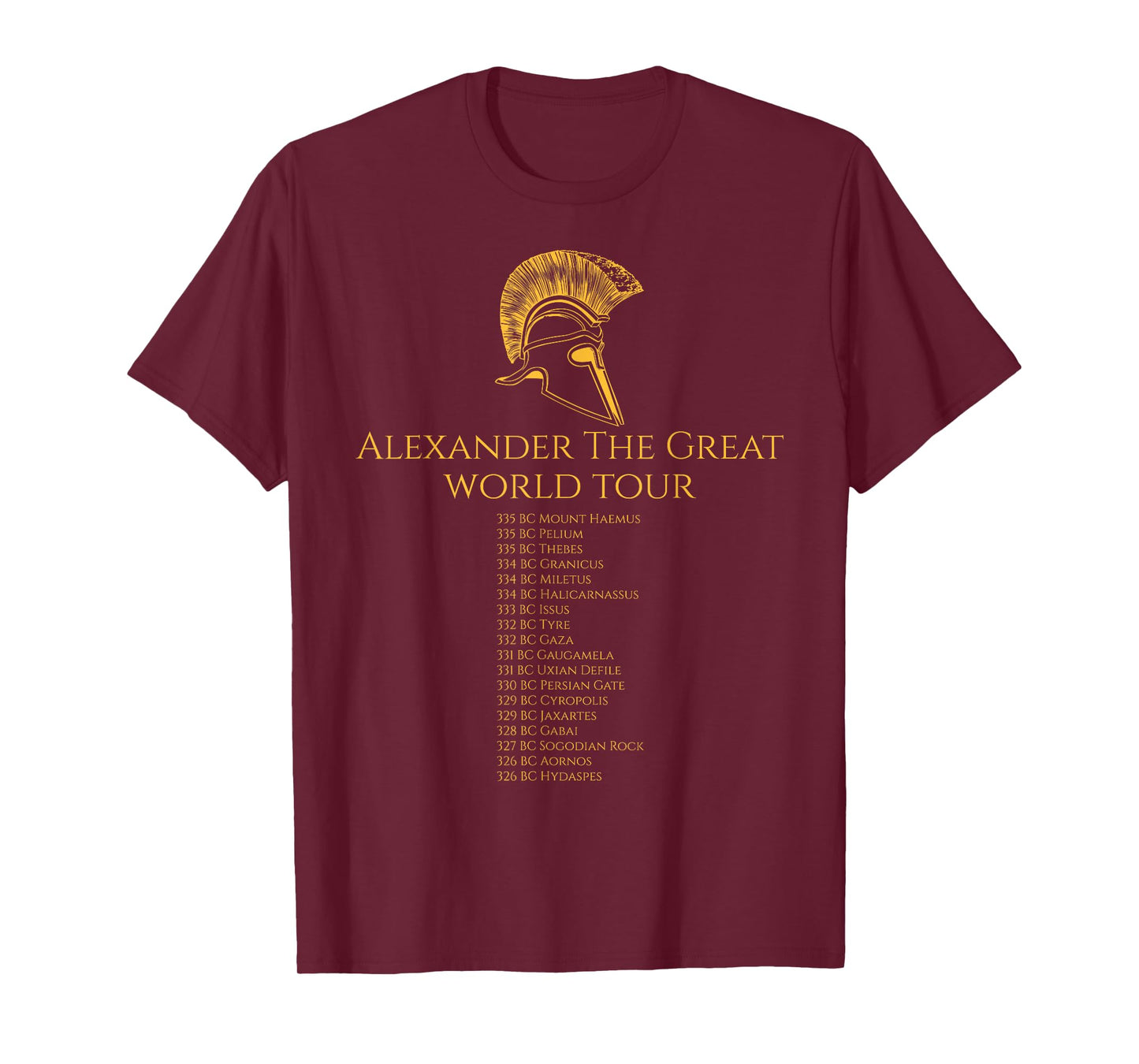 Ancient Greek History - Alexander The Great World Tour T-Shirt Small