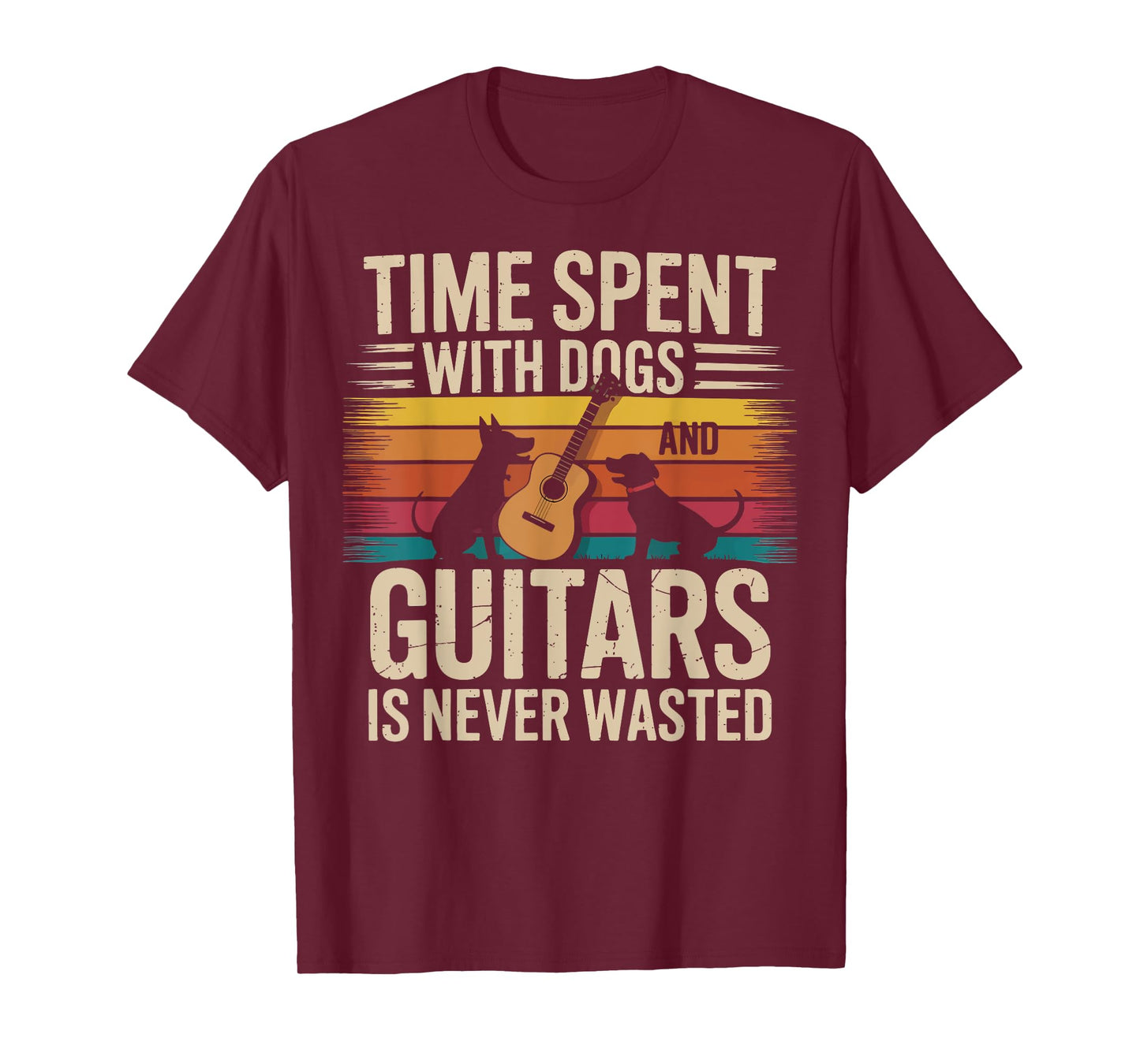Time Spent With Dogs And Guitars Is Never Wasted T-Shirt
