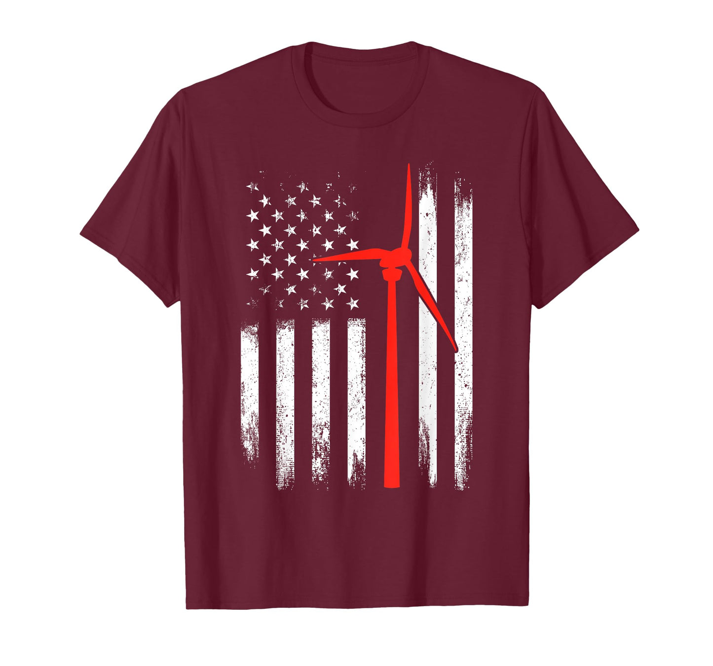 Wind Turbine Technician Shirt American Flag Tshirt Gifts T-Shirt