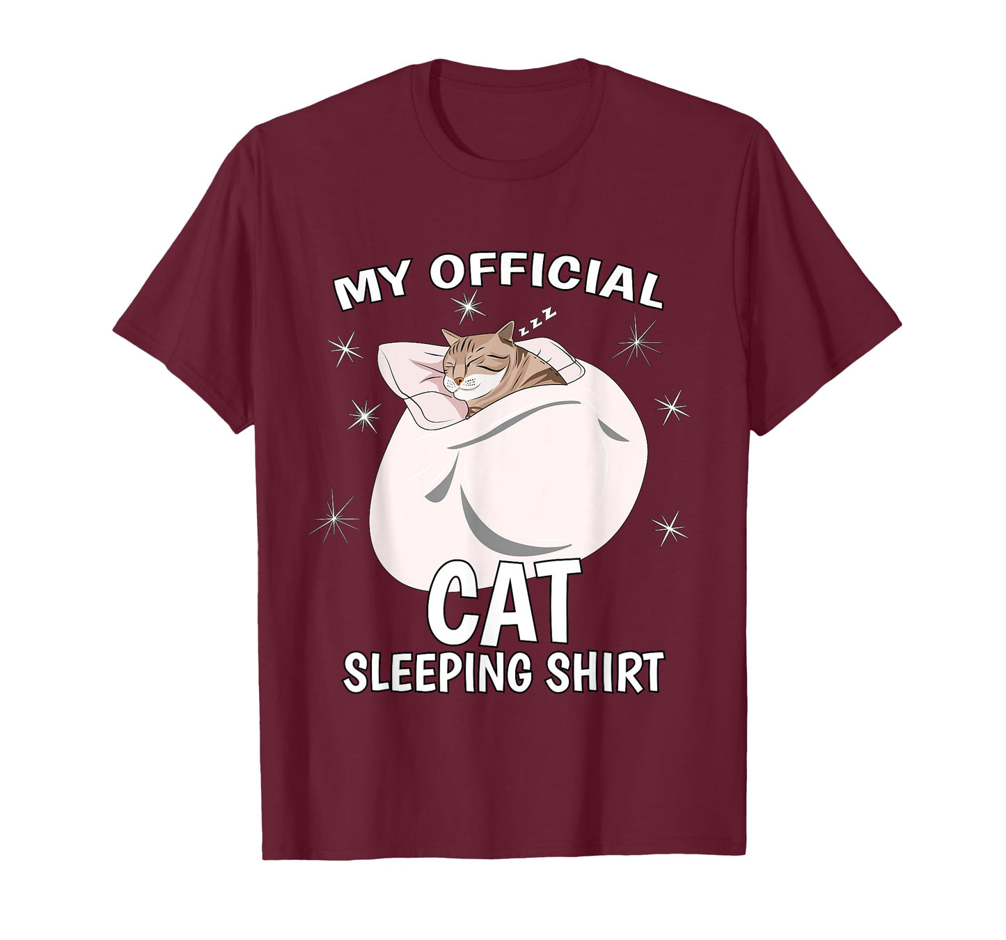 My Official Sleeping Shirt PJ Pajama Top Kitten Cat T-Shirt