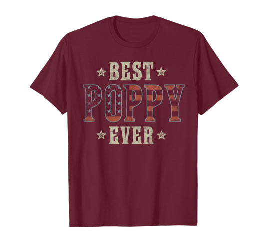 Best Poppy Ever Patriotic American Flag Design Poppy T-Shirt