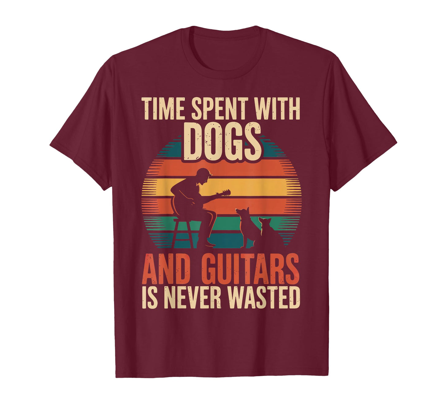 Time Spent With Dogs And Guitars Is Never Wasted T-Shirt