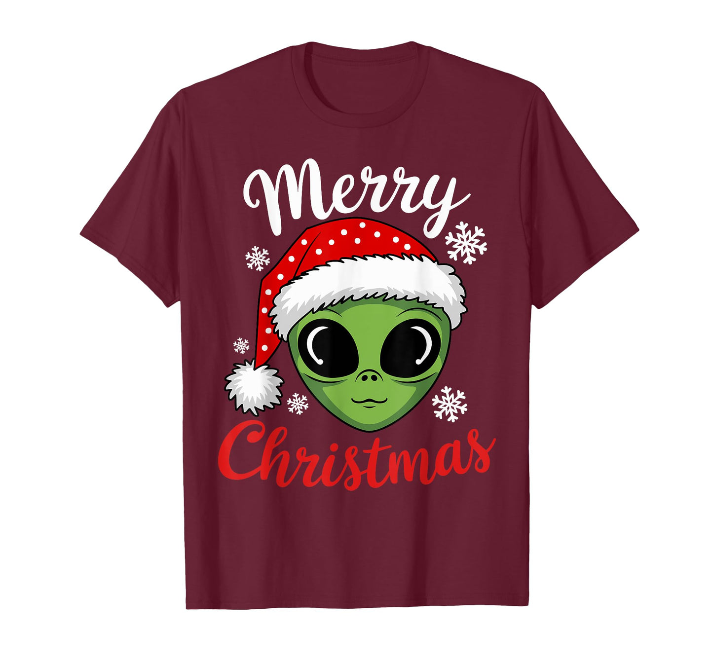 Christmas Alien Santa Christmas UFO Alien Xmas T-Shirt