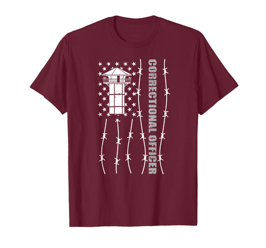 American Flag Correctional Officer - Corrections USA Flag T-Shirt