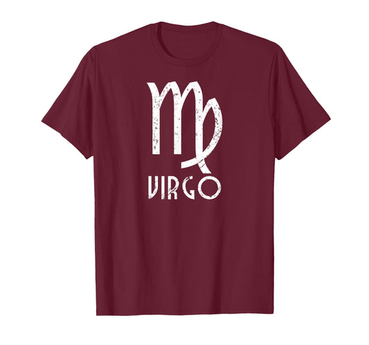 Retro Distressed Virgo Zodiac Sign Birthday Gift T-Shirt