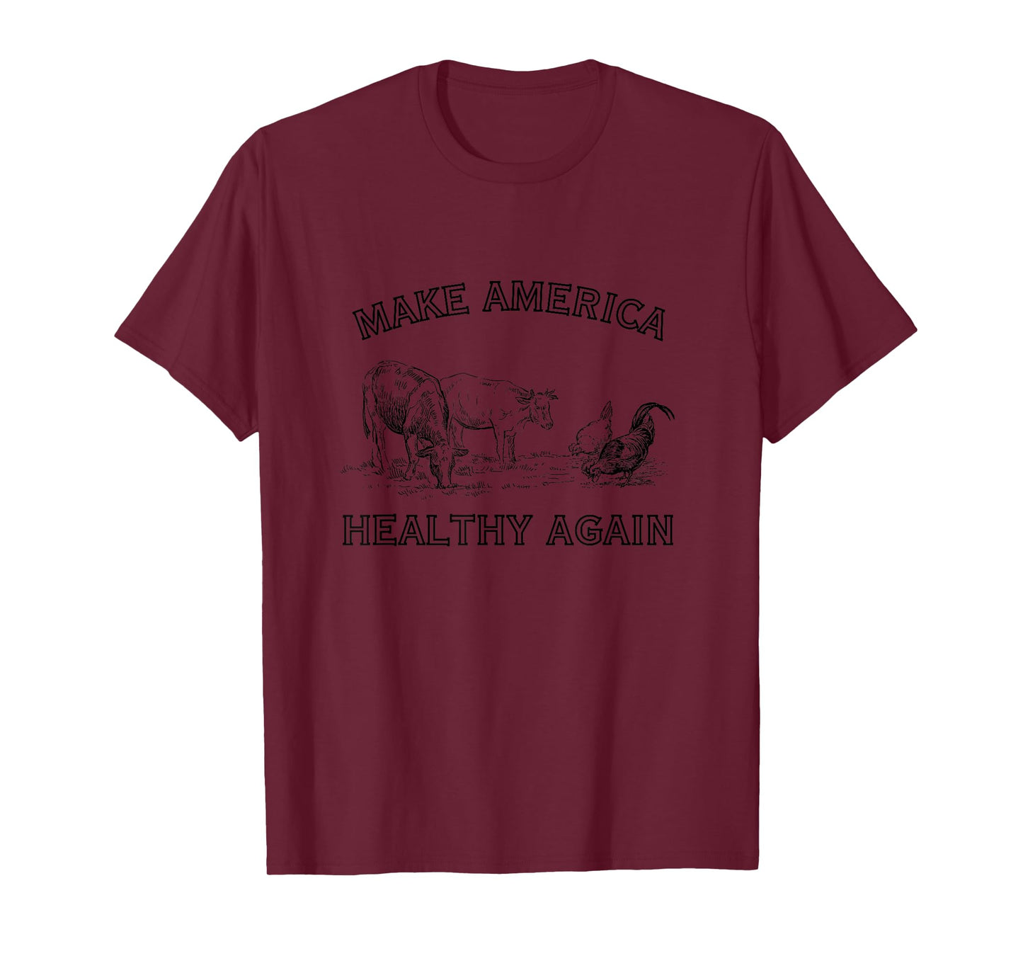 Conservative Gifts MAHA RFK Farm Crunchy Organic T-Shirt - Women's Classic Fit Grey Short Sleeve Letter Print T-Shirt - Small