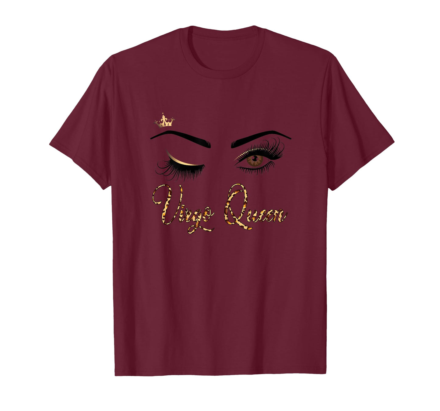 Virgo Zodiac Birthday Leopard Print For Girls Women T-Shirt