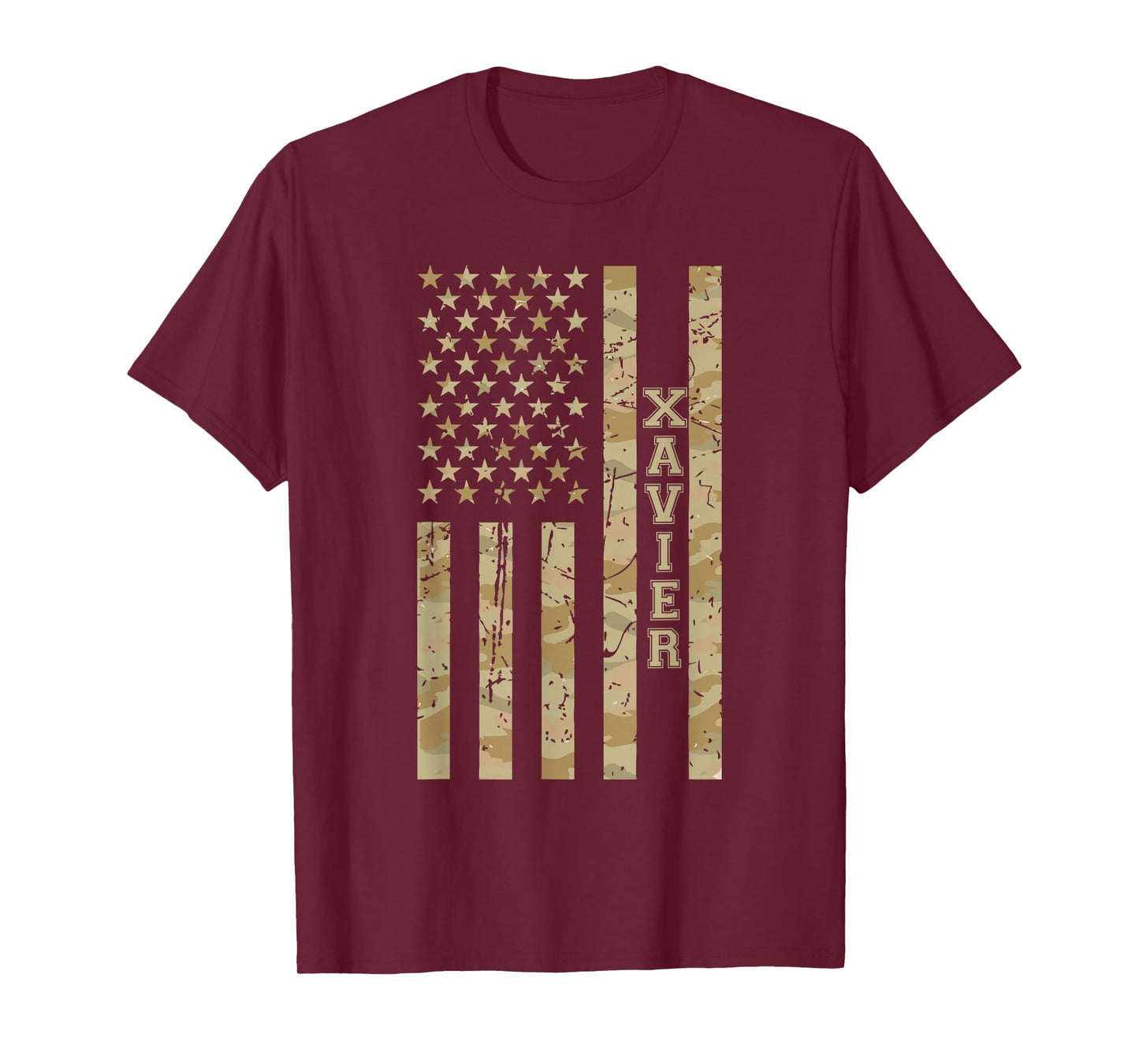 Xavier Desert Camo Distressed American T-Shirt