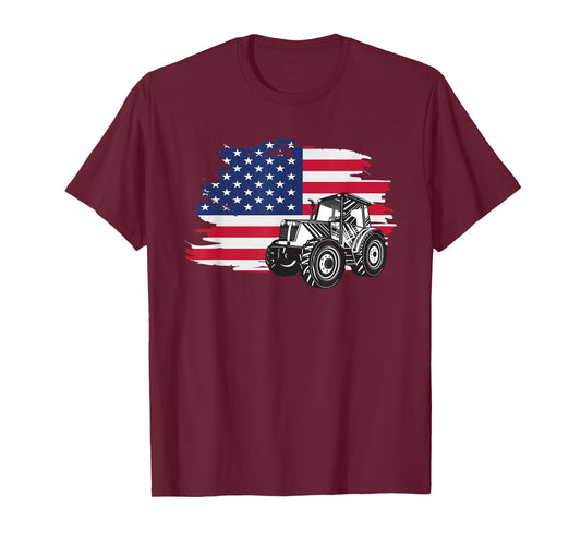 American Farmer US Flag - Farmer & Farming Gift T-Shirt