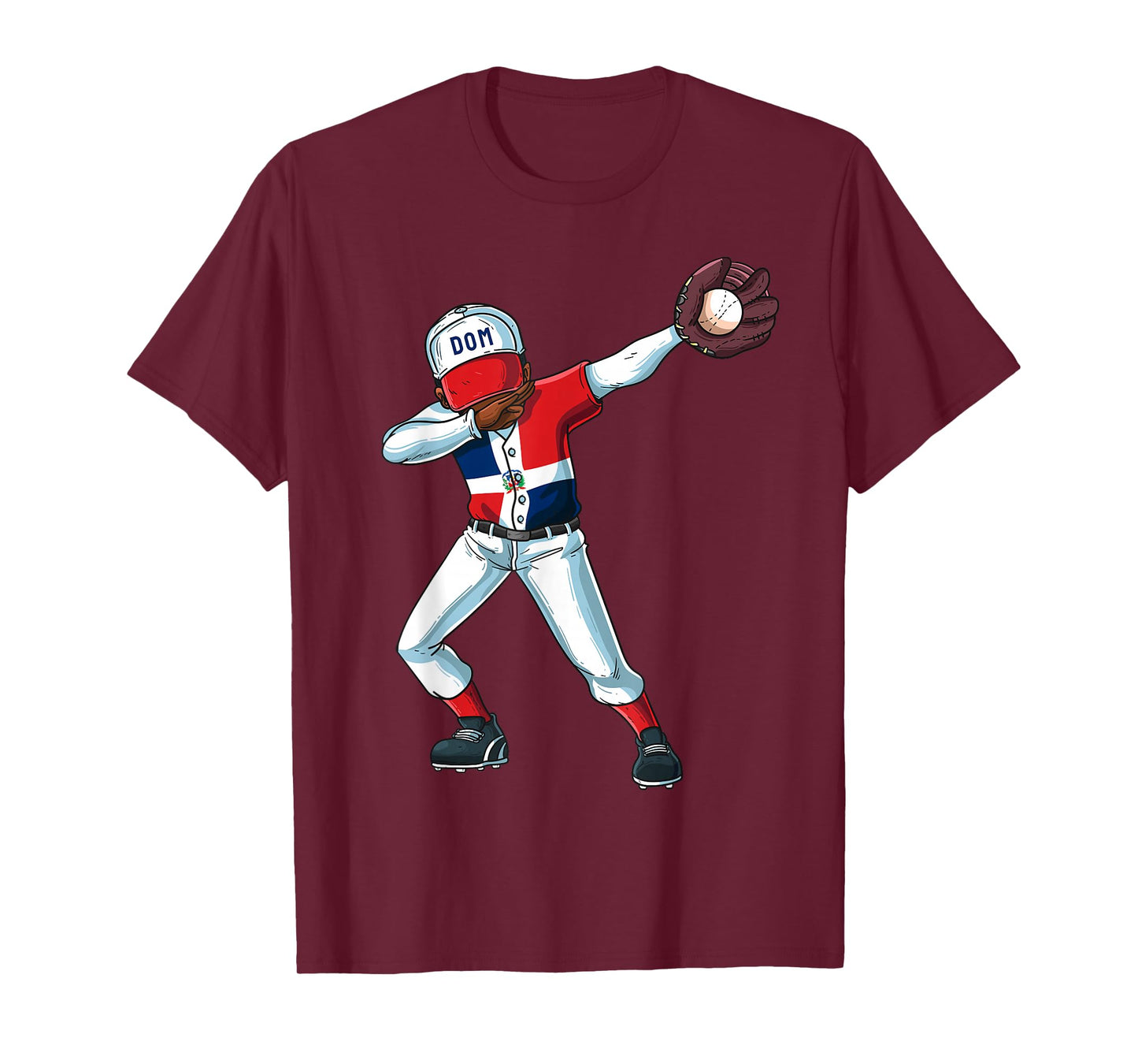 Baseball Dabbing Dominican Republic Player Catcher Pitcher T-Shirt