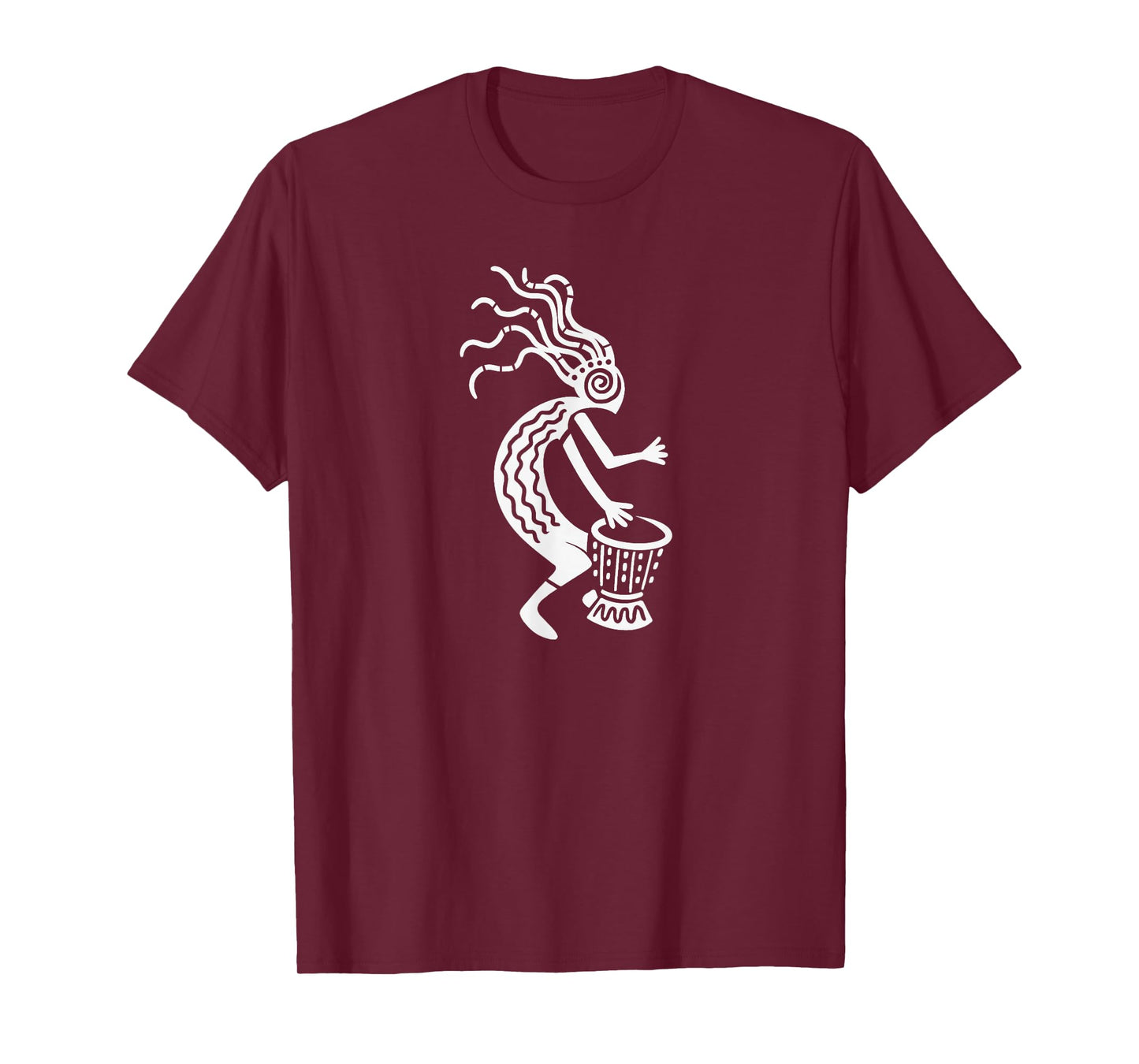 Kokopelli God with Drum Symbol of Joy and Fertility T-Shirt