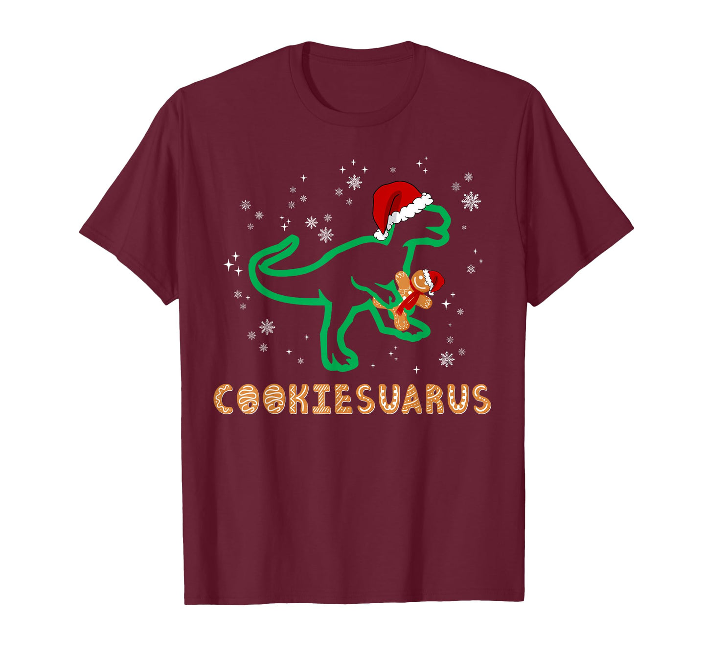 Cookiesaurus Christmas Dinosaur Rex Sugar Cookie T-Shirt