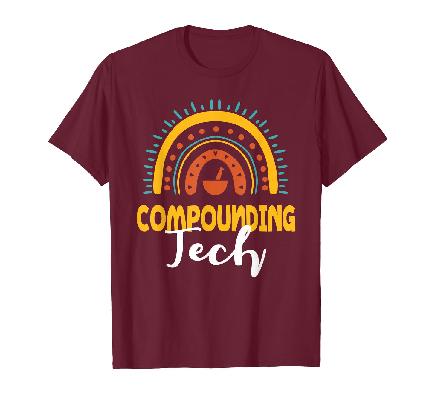 Compounding Tech Boho Rainbow Apparel Pharmacy Assistant T-Shirt