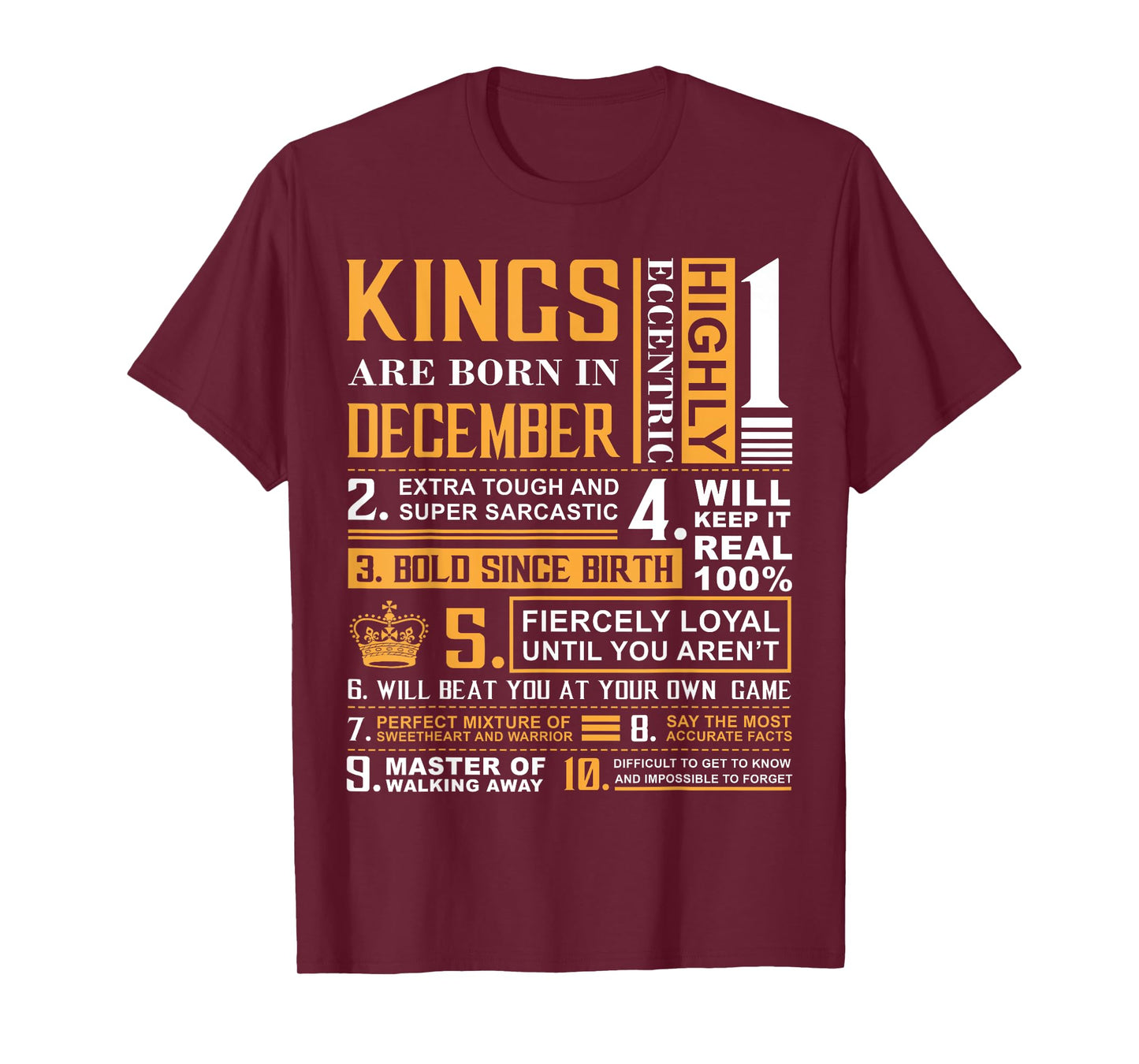 Birthday Gifts - Kings are Born In December T-Shirt T-Shirt
