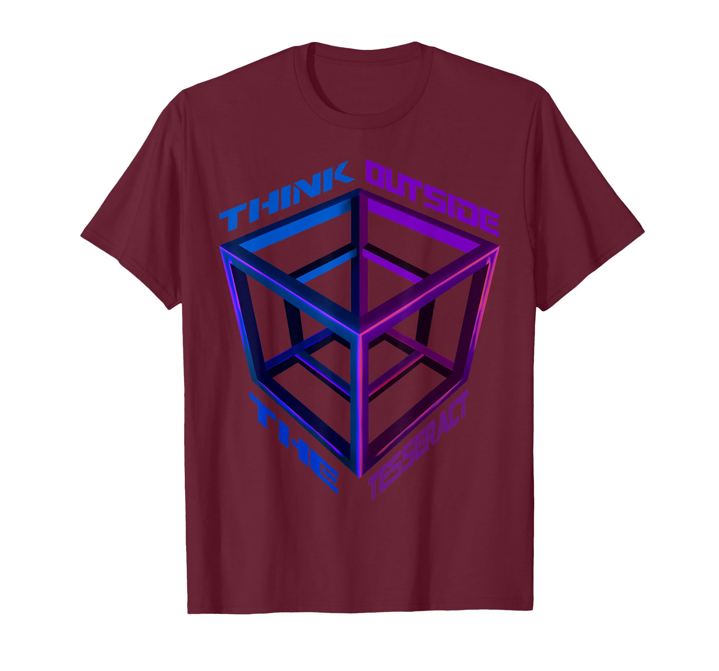 Think Outside The Tesseract Geometry Geek Cube T-shirt T-Shirt