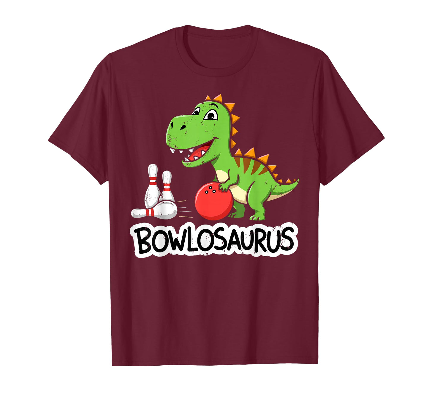 Bowler Dinosaur Bowlosaurus T-Rex Kids Funny Bowling Bowling T-Shirt